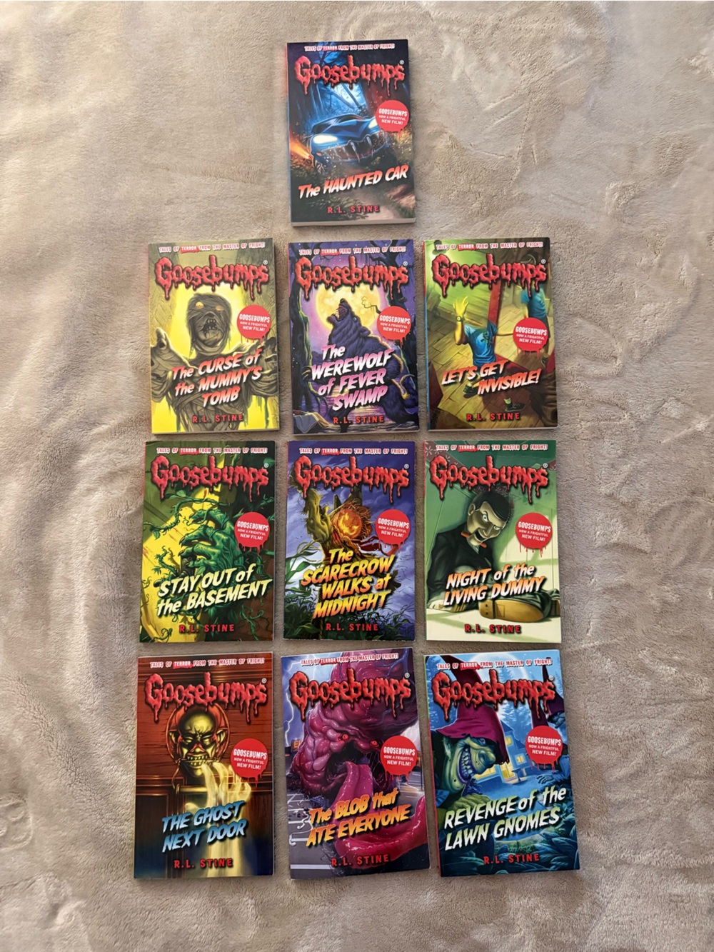 Scholastic Goosebumps Paperback Set - Red, Green, Blue Covers